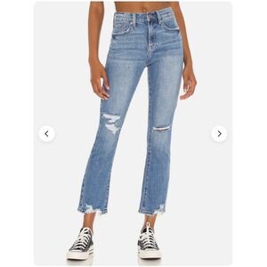 Pistola Lennon High Rise Crop Bootcut Jeans Distressed Denim Size 26 Y2K Indie